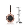 Guili Noir Blush & Midnight Bloom Sterling Silver Black/Rose Plated Cubic Zirconia Drop/Dangling Earrings for Bold Chic Fashion & Glamorous Shine - 2 of 3