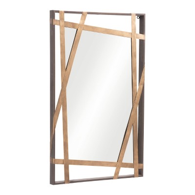 Zuo Tolix Mirror Antique Gold & Black