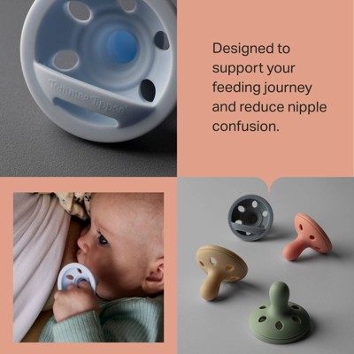 Tommee Tippee Breast Like Pacifier 6-18 Months - Pink & Blue - 4pk