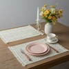 Anna-Kaci Set of 2 Woven Cotton Placemats with Fringe Edges for Dining Table 13.7x17.7 in - 3 of 4