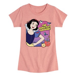 Girls' - Disney Princess - The Sweetest Around Fitted Short Sleeve Graphic T-Shirt - 1 of 4