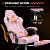 Lyngins Ergonomic Gaming Computer Chair with Footrest, Video Game Desk Chair, PU Leather Recliner with Headrest & Fixed Up Armrest, Home Office Chair - 3 of 4