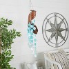 32" x 5" Metal Coastal Shell Abstract Windchime Teal - Olivia & May: Garden Patio Decor, Hanging Accent - 2 of 4