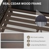 EAGLE PEAK 4 Pieces Natural Cedar Wood Conversation Set, Outdoor Patio Furniture with 2 Ottomans and Coffee Table - 4 of 4