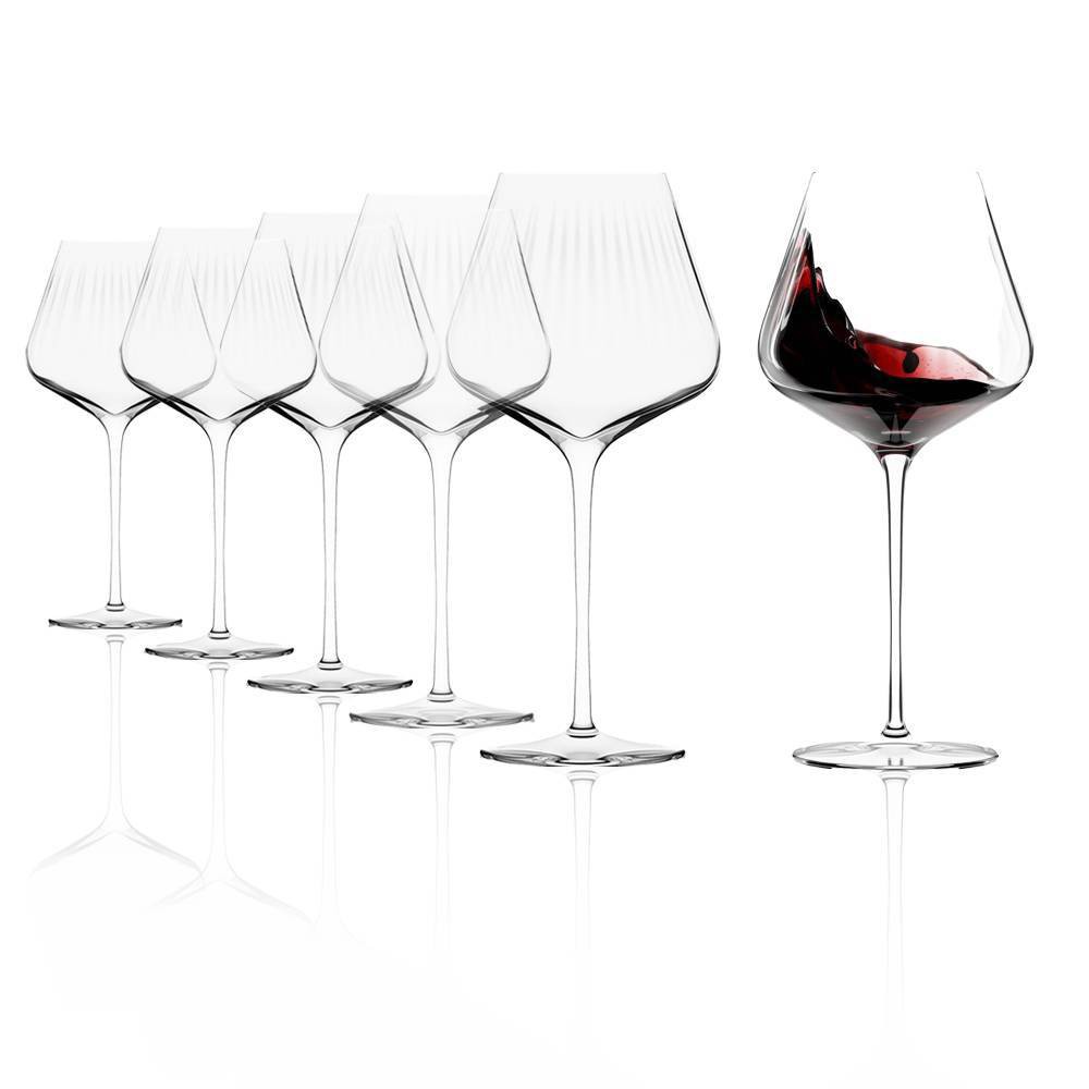 Photos - Glass Stolzle Lausitz Set of 6 25oz Symphony Wine Glasses Burgundy