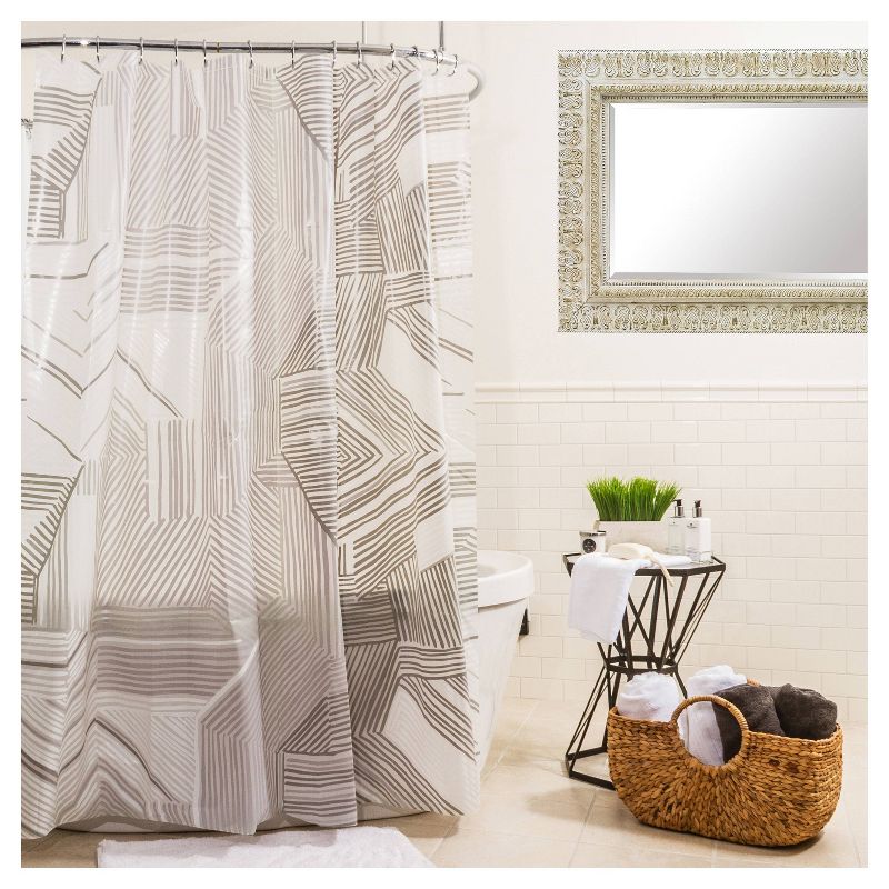 Broken Lines Shower Curtain Gray - Room Essentials&#8482;, 6 of 13