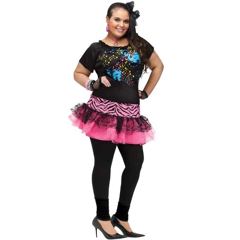 Fun World 80 s Pop Party Women s Plus Size Costume Plus Size Target