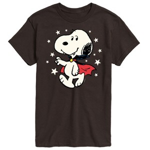 Men's - Peanuts - Snoopy Vampire Stars Glow In The Dark Short Sleeve Graphic T-Shirt - 1 of 4