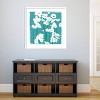 33" x 33" Turquoise Flowers by Jenny Frean Wood Framed Wall Art Print - Amanti Art: Contemporary Botanical Lithograph, Acrylic Cover - 4 of 4