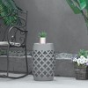 Outsunny 12" Round Patio Outdoor Footstool, Garden Mosaic Accent Side Table, Plant Stand - 2 of 4
