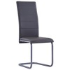 vidaXL Cantilever Dining Chairs 4 pcs Gray Faux Leather - 2 of 4