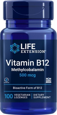 Vitamin B12 500mcg Sublingual by Life Extension  -  100 Sublingual Lozenge