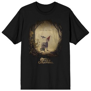 Over The Garden Wall Will You Take A Peak Adult Black Crew Neck Short Sleeve T-shirt - 1 of 4