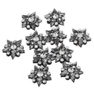 Unique Bargains Sparkling Elegant Crystal Star Beaded Patches for Clothing Sewing 10 Pcs - 1 of 4