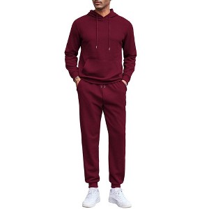 COOFANDY Men's Tracksuits 2 Pieces Waffle Hoodies Sweatsuit Sets Sports Jogging Suit Set - 1 of 4