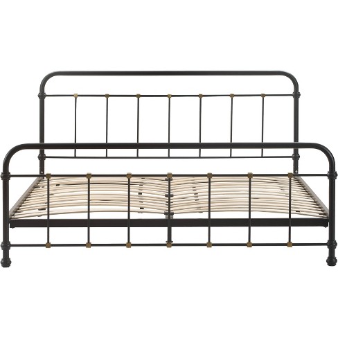 King Renaud Parisian Metal Bed Black Brass Adore Decor Target