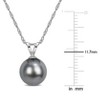EVERLY JEWELRY | 14K White Gold 9-9.5mm Cultured Tahitian Pearl Pendant with Chain - 17 inch - 2 of 2