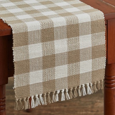 Park Designs Buffalo Check Table Runner  - 54"L  - Natural