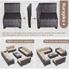 ALAULM 12 Pieces Patio Furniture Set, Rattan Wicker Outdoor Conversation Sets, Outdoor Furniture Sofa Set - 4 of 4