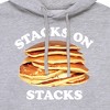 Men's - Instant Message - Pancakes Stacks On Stacks Graphic Fleece Pullover Hoodie - 2 of 4