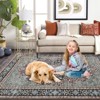 Area Rug Machine Washable Soft Non Shedding Non Slip Floor Carpet Boho Vintage Floral Throw Rug for Bed Room Dining - 3 of 4