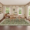8x10 Green Modern Foldable Area Rug, Low Pile Non-Slip Washable Carpet for Living Room & Bedroom, Soft Indoor Floor Mat - 4 of 4