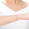 Guili 0.50ct Elegant Adjustable Bracelet with 18k Rose Gold Plating, Lab-Created Moissanite Solitaire Charm – Timeless & Stylish - 3 of 3