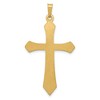 Black Bow Jewelry 14k Yellow or White Gold Hollow 2D Passion Cross Pendant, 22 x 42mm - 3 of 4