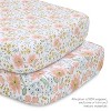 The Peanutshell Organic Cotton Crib Bedding Set for Baby Girls, Wildflower, 4 Pieces - 3 of 4