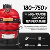 ROVSUN 13IN Red Spherical Ceramic Charcoal Grill with Inner Liner, Portable BBQ Smoker for Outdoor Cooking, Camping, and Backyard Grilling - 4 of 4
