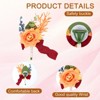 Unique Bargains Satin Rose Bloom Greenery Comfortable Wrist Strap Corsage For Party Wedding 6 Pcs - 3 of 4