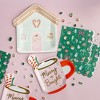 Daydream Society - Baking Spirits Bright Mint Gingerbread House Christmas Large Plates - Pack of 8 Paper Plates - 3 of 3