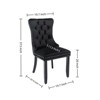FURNIinspire Dining Chairs Dining Room Chair Kitchen Chairs Set Of 2, Modern Velvet Upholstered Solid Wood Dining Chair, Black, 24.4"*19.7"*37.5" - 3 of 4