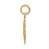 Black Bow Jewelry 14k Yellow Gold Number 21 Oval Heart Accent Charm or Pendant, 14mm - 2 of 4