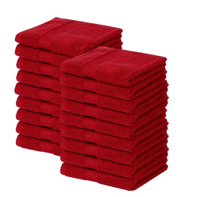 Splash Zero Twist 100% Ring Spun Cotton Face Washcloth Set – Reversible, 550 GSM, Soft, Lightweight, Highly Absorbent Towels for Bathroom