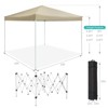 10 x 10 FT Pop Up Canopy, 3 Height Adjustable Instant Canopy with Mosquito Netting, Heavy Duty Sun Shade for Patio, Backyard - 3 of 4
