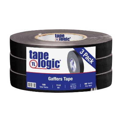 Tape Logic Gaffers Tape 11 Mil 1" x 60 yds. Black 3/Case T98618B3PK