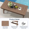 Hyleory Modern HDPE Outdoor Dining Table with Umbrella Hole, Weather-Resistant Patio Table for 4–6 People - 3 of 4