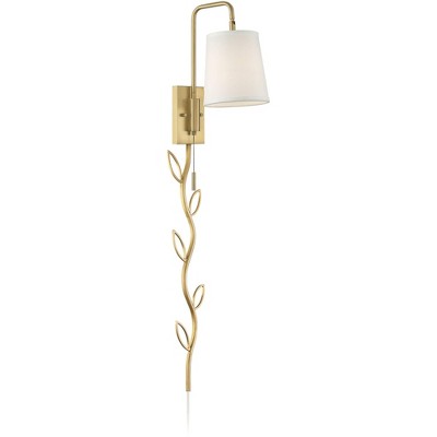 360 Lighting Marybel Modern Swing Arm Wall Lamp with Cord Cover