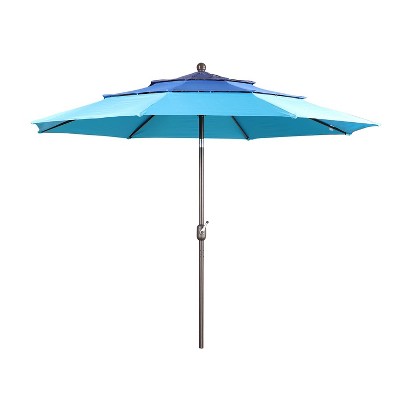 Aoodor 10 ft Patio Umbrella, Outdoor Table Umbrella, Market Umbrella with 3 Tier