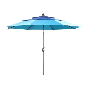 Aoodor 10 ft Patio Umbrella, Outdoor Table Umbrella, Market Umbrella with 3 Tier - 1 of 4