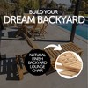 Nordic Teak Natural Outdoor Chaise Lounger with Side Table - Beige - 4 of 4