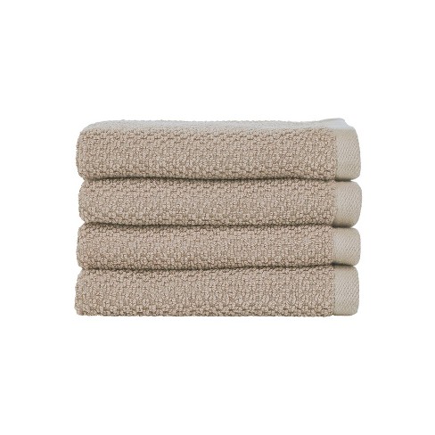 Nate Home By Nate Berkus Cotton Textured Weave Washcloths - 4 Pk, Beige ...