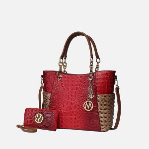MKF Collection Merlina Faux Crocodile-Embossed Women’s Tote Bag & matching Wallet by Mia K - 1 of 4
