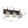 LLHZSY Modern Dimmable Crystal Bathroom Light Fixtures Over Mirror Glam Vanity Lights - 3/4/5 Light - Black+Gold/Chrome/Black/Gold - 3 of 4