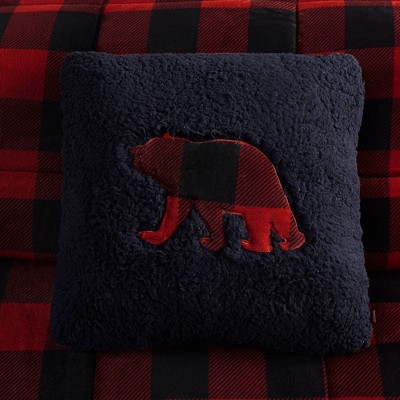 King Red/Black Buffalo Check Reversible Down Alternative Bedspread Set