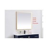 Elegant Lighting Pier 36x36 inch LED Mirror with Adjustable Color Temperature 3000K/4200K/6400K in Brass - 3 of 4