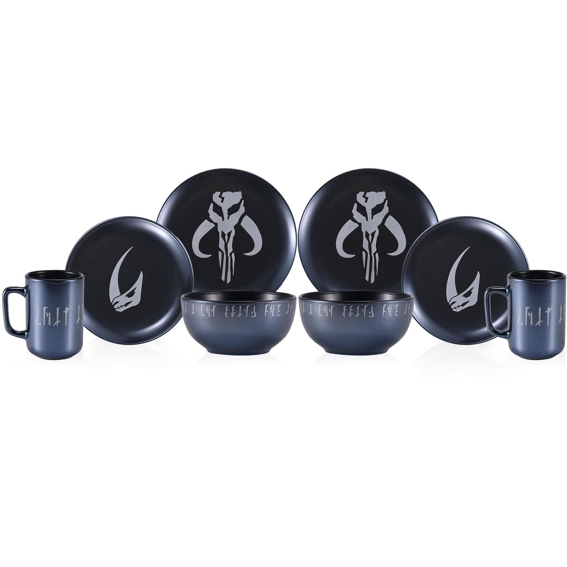 Ukonic Star Wars The Mandalorian 8-Piece Limited Edition Stoneware Dinnerware Set