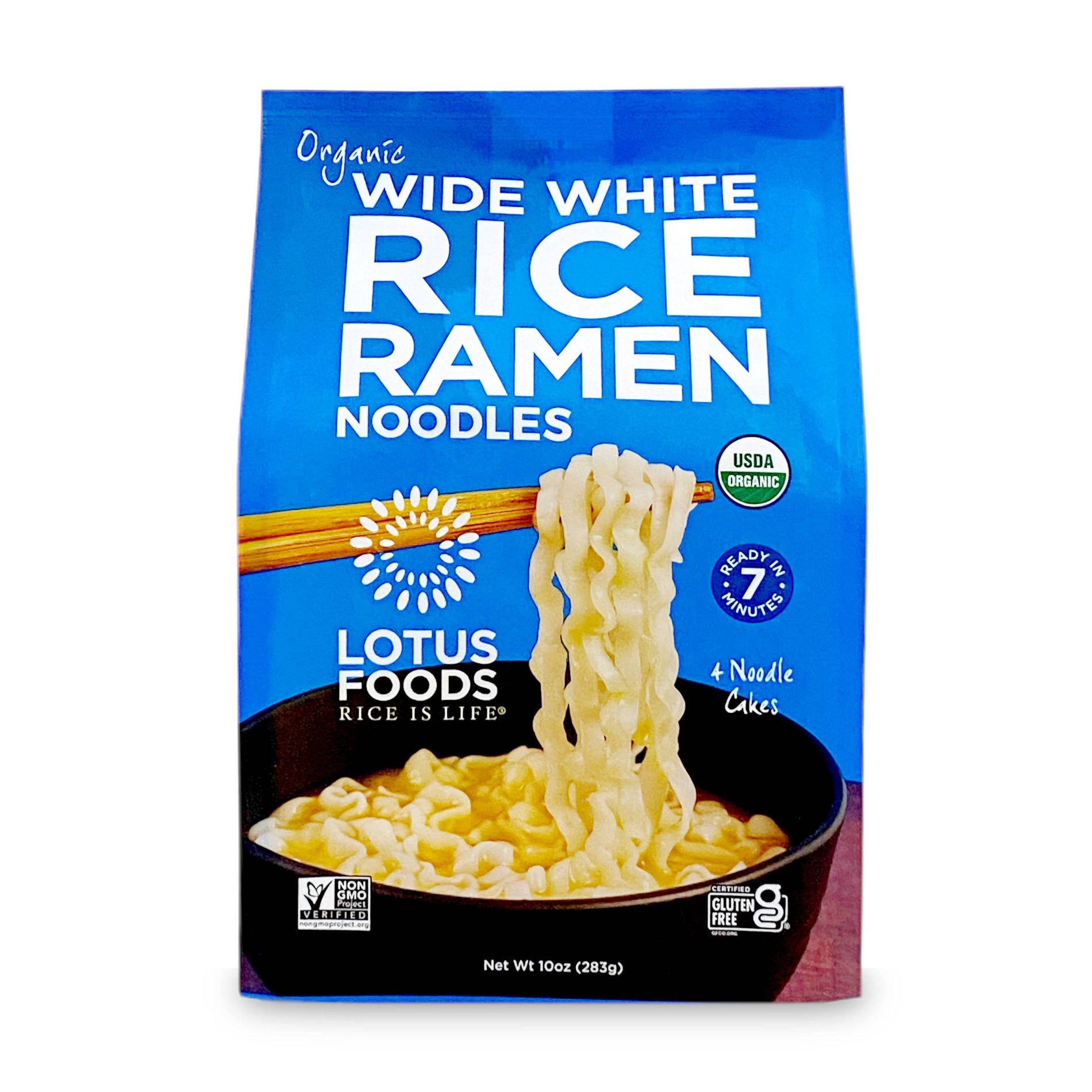 Lotus Foods Organic Wide White Rice Ramen - 4pk
