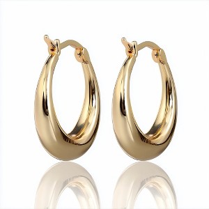 Amy and Annette 14K Gold Graduated Hoop Huggie Earring - 1 of 4